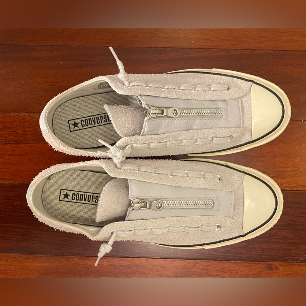 Converse zip up low top sneakers size women’s 10.5